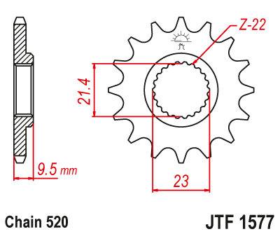 Front sprocket JT JTF1577,15