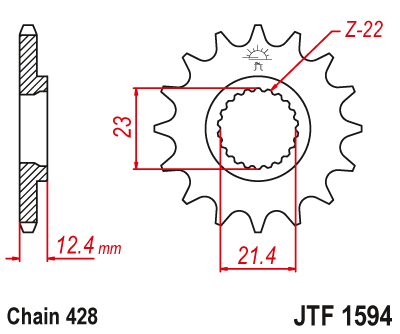 Front sprocket JT JTF1594,15