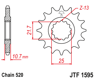 Front sprocket JT JTF1595,16