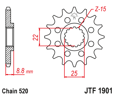Front sprocket JT JTF1901,12