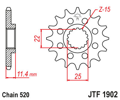 Front sprocket JT JTF1902,16