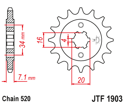 Front sprocket JT JTF1903,14