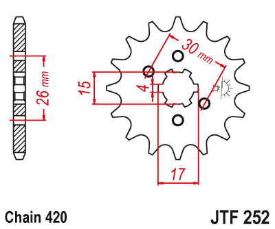 Front sprocket JT JTF252,14