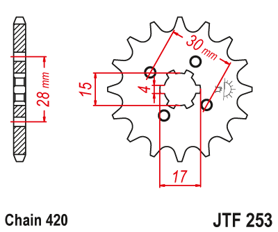 Front sprocket JT JTF253,15