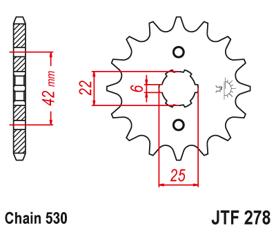 Front sprocket JT JTF278,16