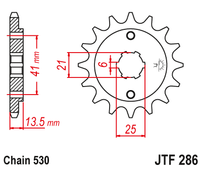 Front sprocket JT JTF286,15