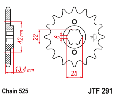 Front sprocket JT JTF291,17