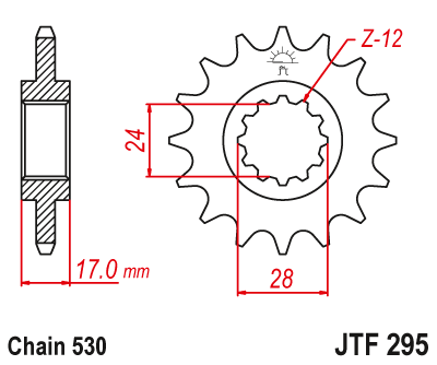 Front sprocket JT JTF295,14