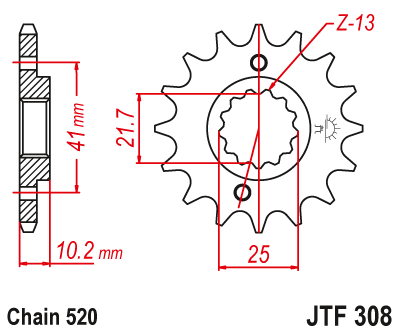 Front sprocket JT JTF308,14
