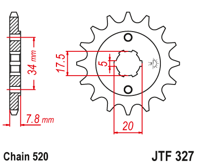 Front sprocket JT JTF327,12