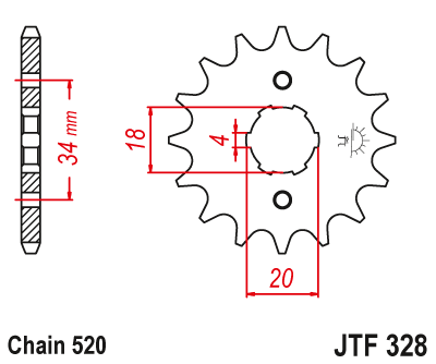 Front sprocket JT JTF328,13