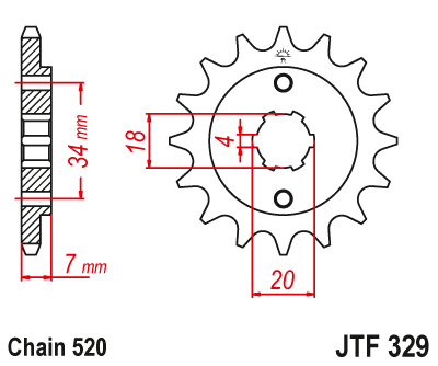 Front sprocket JT JTF329,14