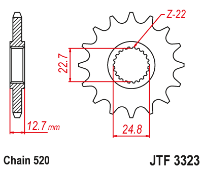 Front sprocket JT JTF3323,24