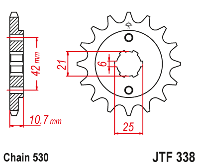 Front sprocket JT JTF338,17