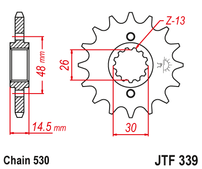 Front sprocket JT JTF339,17