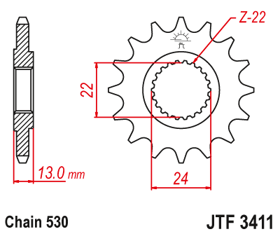 Front sprocket JT JTF3411,16