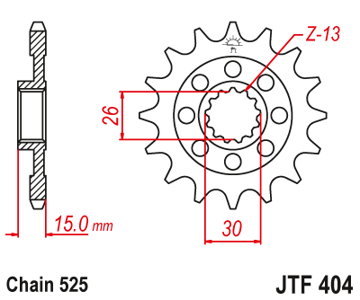 Front sprocket JT JTF404,17