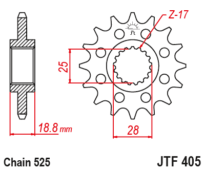 Front sprocket JT JTF405,20