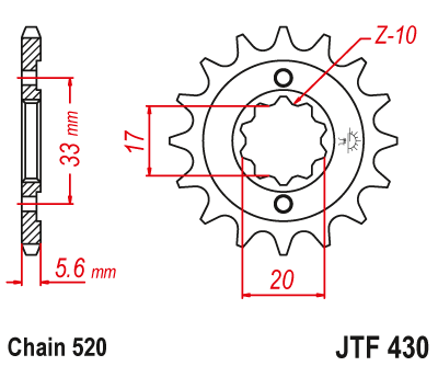 Front sprocket JT JTF430,13