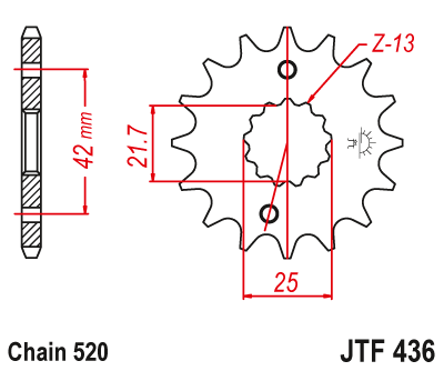 Front sprocket JT JTF436,14