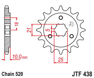 Front sprocket JT JTF438,15