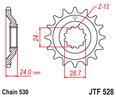 Front sprocket JT JTF528,17