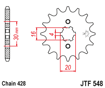 Front sprocket JT JTF548,14