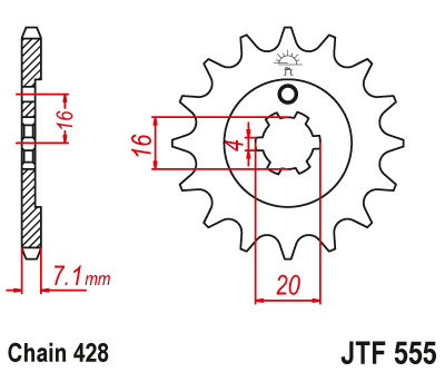Front sprocket JT JTF555,15