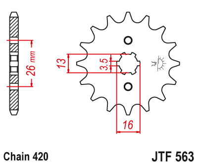 Front sprocket JT JTF563,13