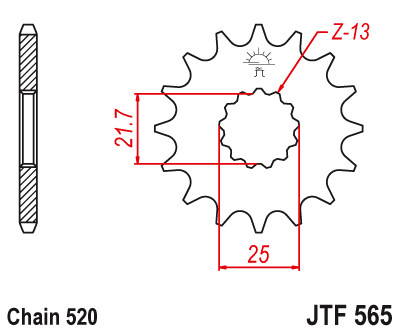 Front sprocket JT JTF565,17