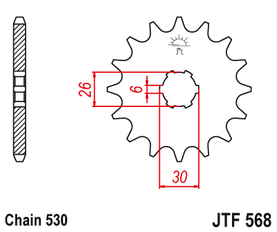 Front sprocket JT JTF568,17