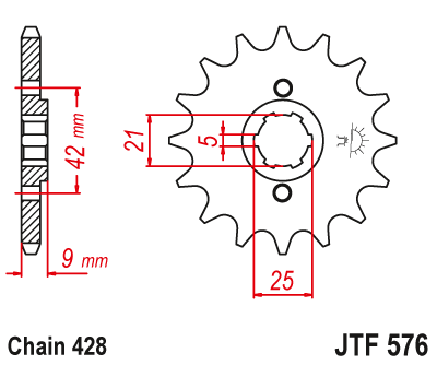 Front sprocket JT JTF576,19