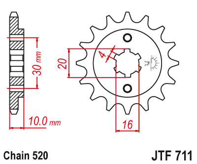 Front sprocket JT JTF711,12