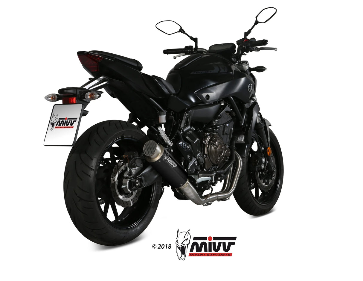 MIVV GP PRO Exhaust Black for Yamaha MT-07 14-24