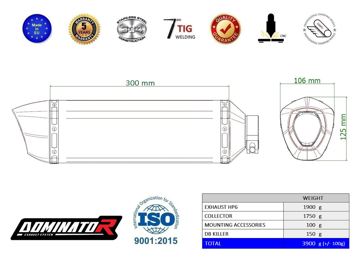 Dominator FULL Exhaust System GSX-8S / GSX-8R