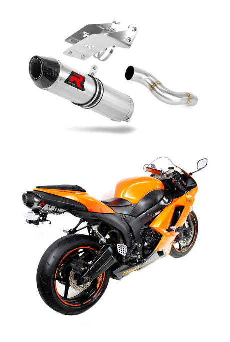 Kawasaki ZX6R 636 2007 - 2008 Exhaust Silencer Muffler HP2 + dB killer medium 20 m.