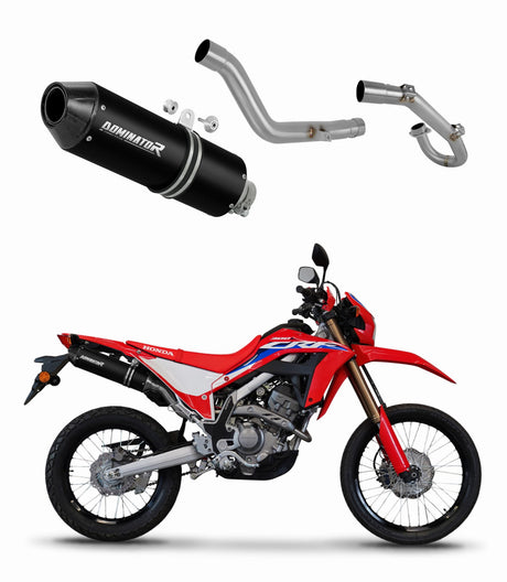 Honda CRF 300L / Rally 2021 - 2023 Full Exhaust System Collector Silencer MX2 BLACK + dB killer 20 m.