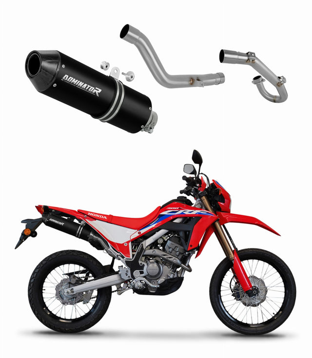 Honda CRF 300L / Rally 2021 - 2023 Full Exhaust System Collector Silencer MX2 BLACK + dB killer 20 m.