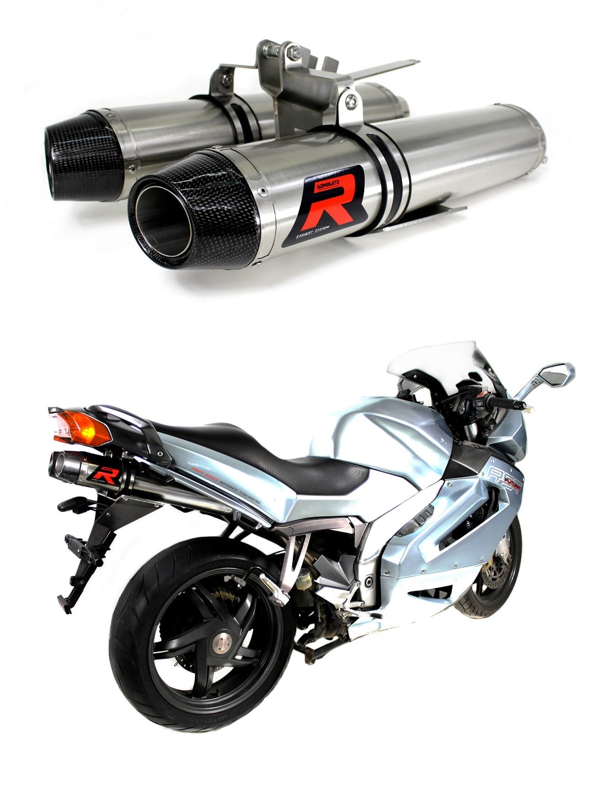 Aprilia RST 1000 FUTURA 2001 - 2004 Exhaust Silencer Muffler HP3 + dB killer medium 20 m.