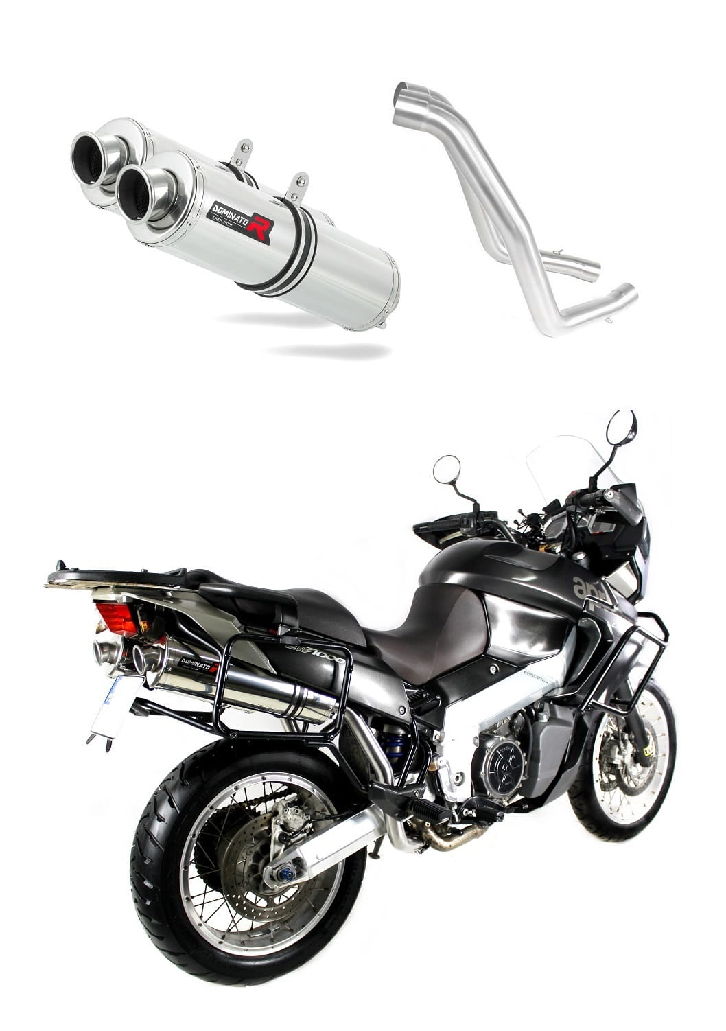 Aprilia ETV 1000 Caponord 2001 - 2004 Exhaust Silencer Muffler ST + dB killer medium 20 m.