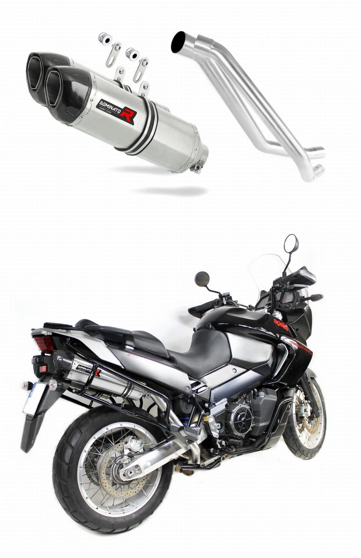 Aprilia ETV 1000 Caponord 2005 - 2007 Exhaust Silencer Muffler HP1 + dB killer medium 20 m.