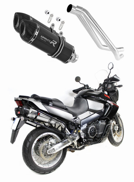 Aprilia ETV 1000 Caponord 2005 - 2007 Exhaust Silencer Muffler HP1 BLACK + dB killer medium 20 m.
