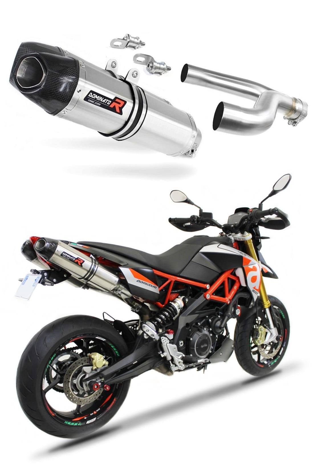 Aprilia DORSODURO 900 2017 - 2020 Exhaust Silencer Muffler HP1 + dB killer medium 20 m.