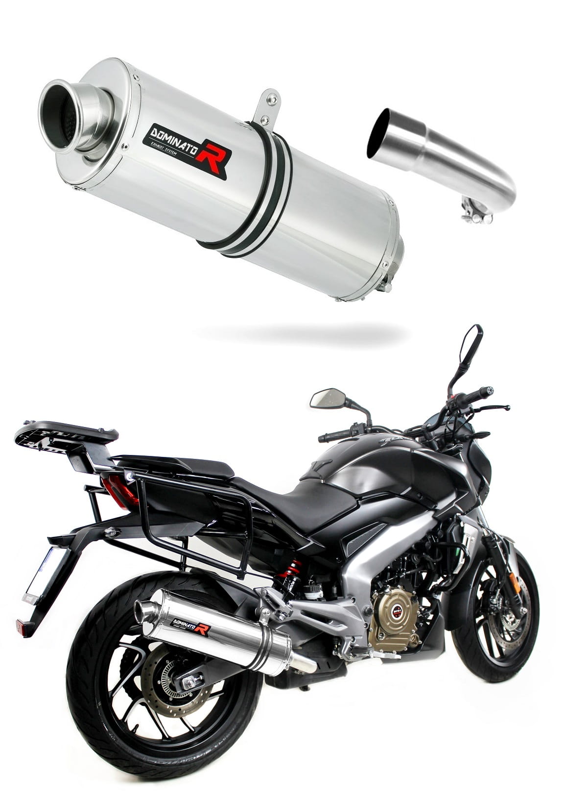 Bajaj Dominar 400 2016 - 2018 Exhaust Silencer Muffler OV + dB killer medium 20 m.
