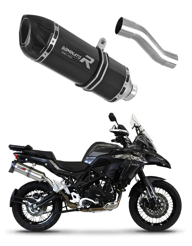 Benelli TRK 502X 2018 - 2021 Exhaust Silencer Muffler HP1 BLACK + dB killer medium 20 m.