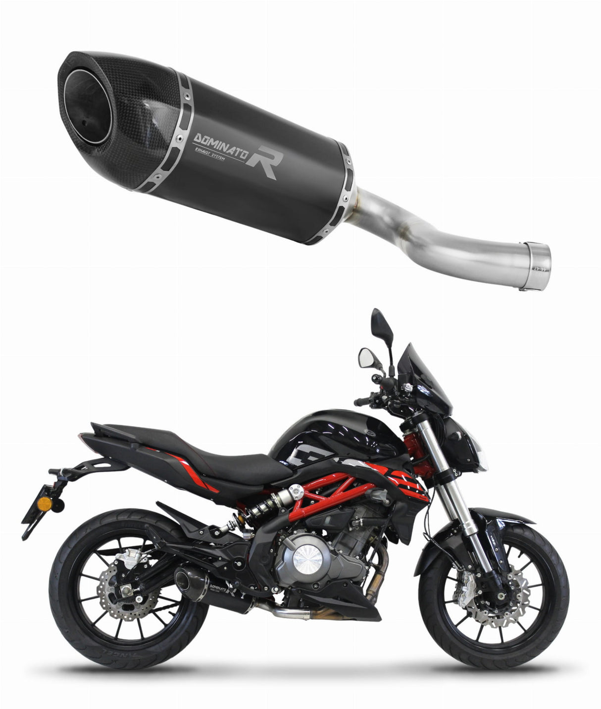 Benelli BN 302 S 2016 - 2020 Exhaust Silencer Muffler HP5 BLACK + dB killer medium 20 m.