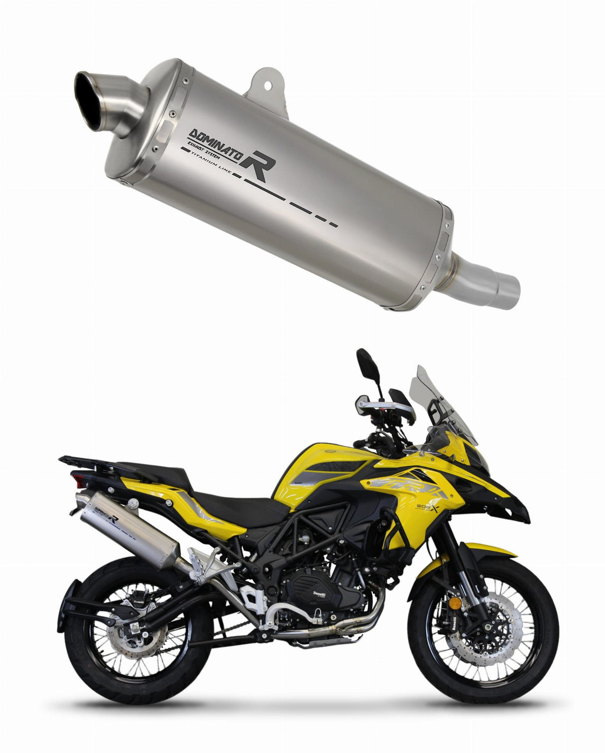 Benelli TRK 502 X 2022 - 2023 Exhaust Silencer Muffler Titanium P7 + dB killer medium 20 m.