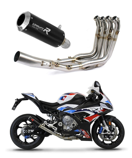 BMW M1000RR 2021 - 2022 Full Exhaust System Collector Silencer GP BLACK + dB killer medium 20 m.