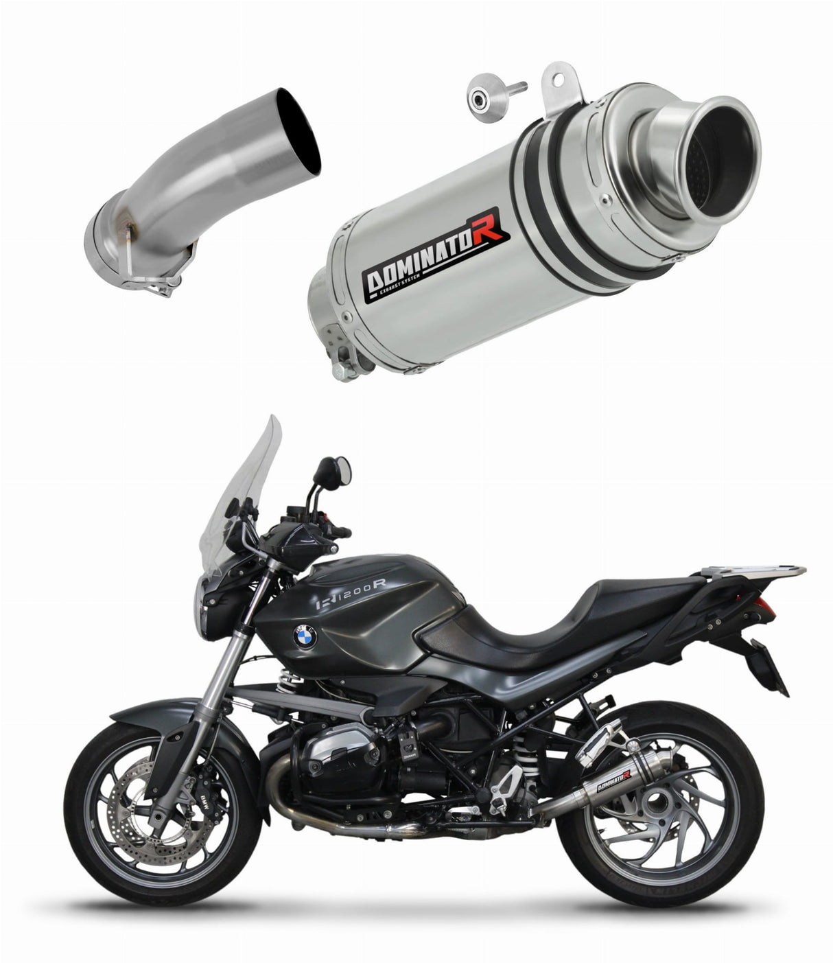 BMW R1200R 2010 - 2014 Exhaust Silencer Muffler GP1 + dB killer medium 20 m.