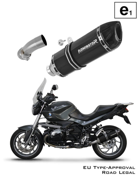 BMW R1200R 2010 - 2014 EU Approved Exhaust Silencer HP1 BLACK 20 m.